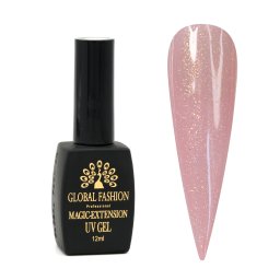 Gel UV cu sclipici, Magic-Extension, Global Fashion, 12 ml, Roz, G07