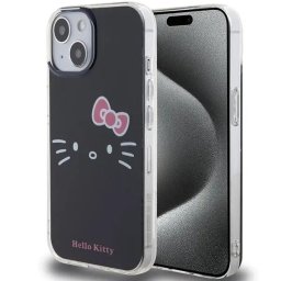 Husa IML Kitty Face case for iPhone 15 - black