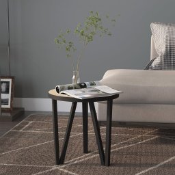 Masa de ceai, stejar Sonoma, Ø35 cm, MDF GartenMobel Dekor