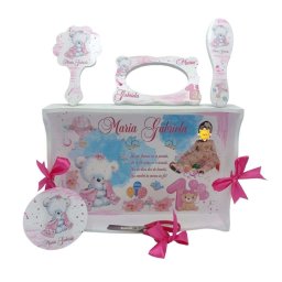 Set Tavita Mot (turta), Fluffy Bear, model personalizat, cu 6 piese - FEIS406015