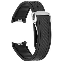 Curea silicon neagra capat curbat 20mm pentru Omega Seamaster