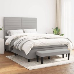 Pat continental, gri deschis, 140x200 cm, material textil GartenMobel Dekor