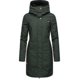 Ragwear Palton de iarnă 'Jannisa' maro / verde închis / alb