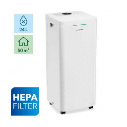 Resiglat - Dezumidificator si Purificator de aer TROTEC TTK 64 HEPA, 24 l/zi, 130 m3/h, Senzor umiditate, Filtru HEPA, Higrostat