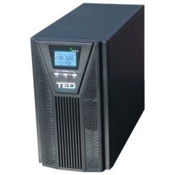 UPS Online Dubla Conversie 2000VA/1800W, Unda Sinusoidala Pura, LCD, 3 x Schuko