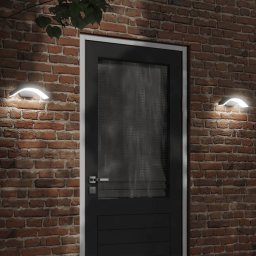 Lampi exterioare de perete cu LED 2 buc. negru, aluminiu turnat GartenMobel Dekor