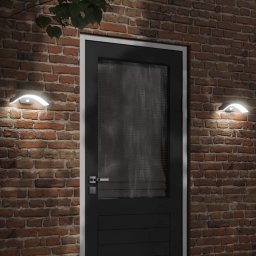 Lampa exterioara de perete cu LED/senzor, negru aluminiu turnat GartenMobel Dekor