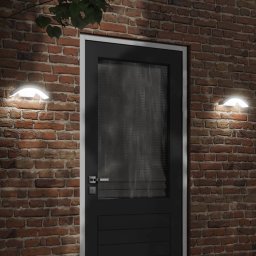 Lampi exterioare de perete cu LED 2 buc. alb, aluminiu turnat GartenMobel Dekor
