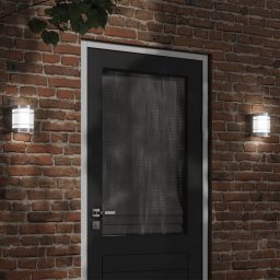 Corpuri de iluminat exterior de perete 2 buc argintiu otel inox GartenMobel Dekor