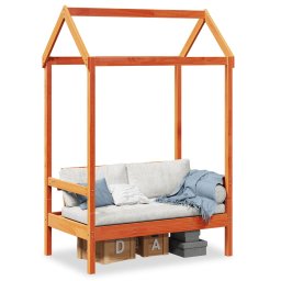 Banchet cu acoperis maro ceruit 117,5x70x176,5cm lemn masiv pin GartenMobel Dekor