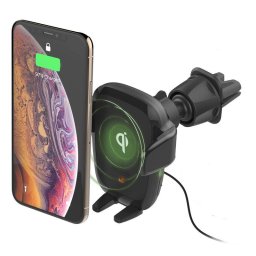 Suport auto telefon iOttie AutoSense, incarcare wireless, grila ventilatie sau CD