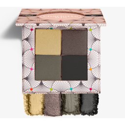 Fard BIO pleoape, paleta 4 culori Smokey, cu acid hialuronic si extract castravete Charlotte Bio