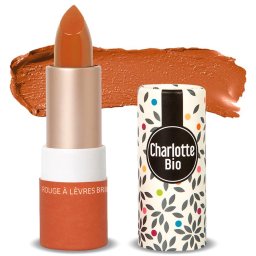 Ruj BIO stralucitor Corail, cu unt shea, ulei ricin si ceara vegetala Charlotte Bio