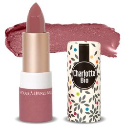 Ruj BIO stralucitor Rose Vintage, cu unt shea, ulei ricin si ceara vegetala Charlotte Bio