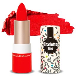 Ruj BIO mat Rouge Royal, cu unt shea, ulei ricin si unt jojoba Charlotte Bio