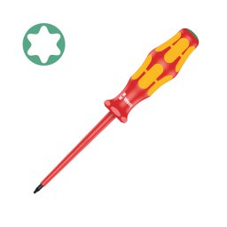 surubelnita TORX VDE TX5 80 mm WERA 167 i cu maner Kraftform antirostogolire pentru echipamente electrice si electronice 05006181001