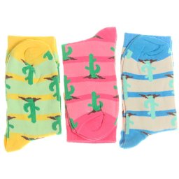 Șosete vesele Cactus pentru damă 3 perechi