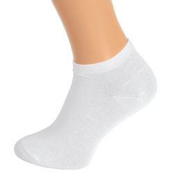 Șosete de gleznă din bumbac pentru femei, albe, 3 perechi