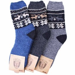 Șosete pentru bărbați din oaie Alpaca cu model norvegian de fulg de zăpadă