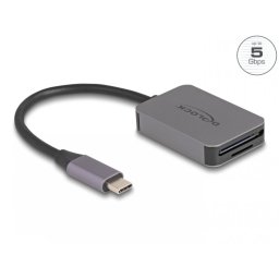 Cititor de carduri USB type C la SD/Micro SD Aluminiu, Delock 91009