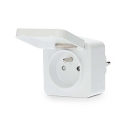 Priză inteligentă Nedis WIFIPO130EWT 3680W/230V/ tip E/16A Wi-Fi Tuya IP44