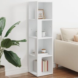 Dulap de colt, alb, 33x33x132 cm, PAL GartenMobel Dekor