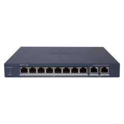 Switch 8 porturi PoE Gigabit, 2 porturi Gigabit, Smart Management - Hikvision DS-3E1510P-EI