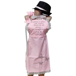 Set dezgatit mireasa 4 piese, Personalizat, model 2 roz cu fluturasi, palarie neagra si fundita - ODIS309001