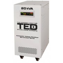 Stabilizator retea 230v TED Electric maxim 20KVA-SVC cu servomotor monofazat TED001955