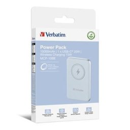 Baterie externa Power Bank Verbatim 10.000mAh Charge'n'Go BlueMagnetic Wireless