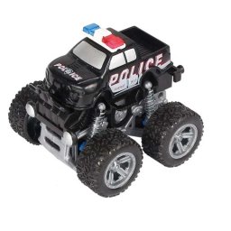 Masinuta off-road 4 x 4, monster truck, Politie, negru