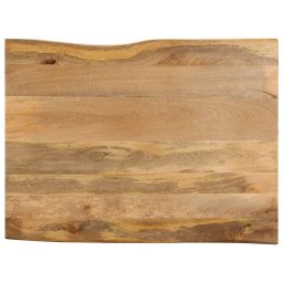Blat masa cu margini naturale, 90x80x2,5 cm, lemn masiv mango GartenMobel Dekor