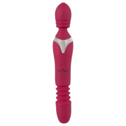 Javida Thrusting - vibrator masaj 3 în 1 - roșu