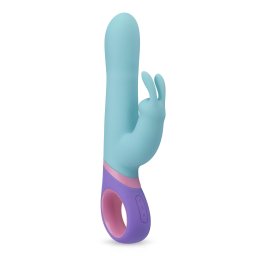 PMV20 - Vibrator rabbit cu rotație și braț pentru clitoris - silicon mentă
