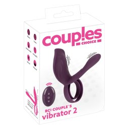 Couples Choice - inel pentru penis vibrații wireless - lila - reîncărcabil