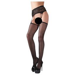 Cottelli - ciorapi plasă cu model (negru) - L/XL