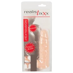 Realistixxx - prelungitor penis cu inel - 16cm - culoare naturală