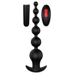 Cheeky Love - vibrator anal cu perle, reîncărcabil, cu telecomandă (negru)