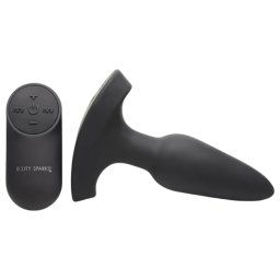 Booty Sparks Laser - vibrator anal cu radio, reîncărcabil (negru)