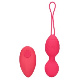 Loveline - bilă vaginală vibrator cu textură ondulată - roz