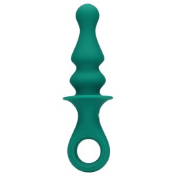 Loveline - vibrator anal cu perle, acumulator (verde)