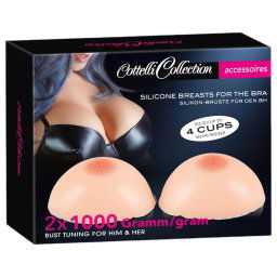 Cottelli - implanturi push-up din silicon cu sfârcuri (2x1000g)
