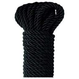 Fetish Silky Rope - funie de bondage shibari (10 m, negru)