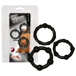 You2Toys - set inele pentru penis - elastic - negru (3 bucăți)