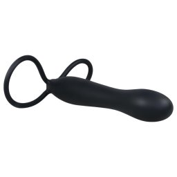 You2Toys - dildo anal special și inel penian - negru