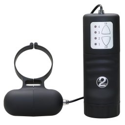 Inel vibratoare negru pentru penis