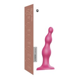 Strap-on-me Beads S - dildo cu mărgele și ventuză (roz)