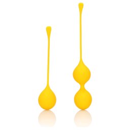 Loveline - set de bile vaginale din silicon - 2 bucăți (galben)