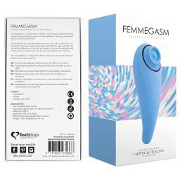 FEELZTOYS Femmegasm - vibrator 2in1 pentru clitoris, acumulator (albastru)