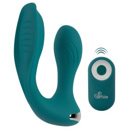 Couples Choice Hands-free - vibrator purtabil, ce poate fi aplicat (turcoaz)